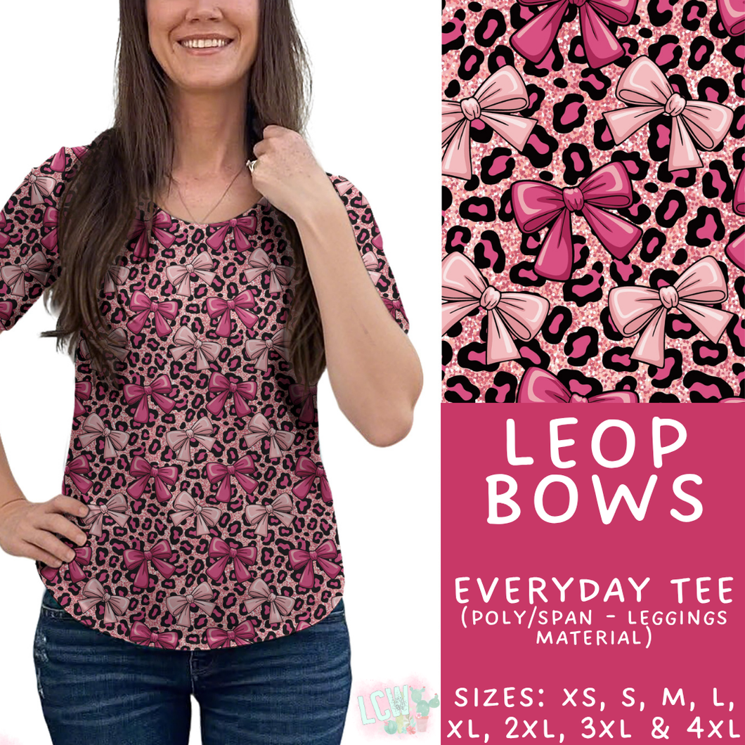 Batch #453 - Love Day 2 - Closes 11/24 - ETA mid Jan - Leop Bows Everyday Tee
