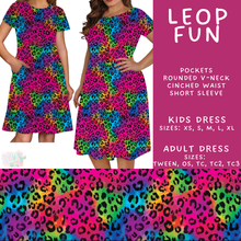 Load image into Gallery viewer, Batch #607 - Fun Run 28 - Closes 11/2 - ETA early Jan - Leop Fun Adult &amp; Kids Dresses
