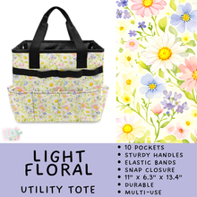 Load image into Gallery viewer, Batch #549 - Utility Tote 2 - Closes 6/29 - ETA late August - Light Floral Utility Tote
