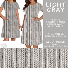 Load image into Gallery viewer, Batch #596 - Sweater Weather - Closes 10/9 - ETA early Dec - Light Gray Adult &amp; Kids Dresses

