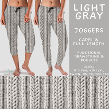 Load image into Gallery viewer, Batch #596 - Sweater Weather - Closes 10/9 - ETA early Dec - Light Gray Full and Capri Length Joggers

