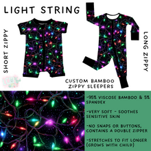 Load image into Gallery viewer, Ready to Ship - Light String Long Zippy Sleeper - 2T &amp; 3T
