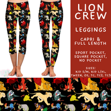 Load image into Gallery viewer, Batch #585 - Magical Faves 24 - Closes 9/14 - ETA mid Nov - Lion Crew Full and Capri Length Leggings
