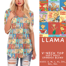 Load image into Gallery viewer, Batch #308 - Storybook Collection 2 - Closes 3/21 - ETA mid May - Llama V-Neck Tee
