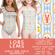 Load image into Gallery viewer, Batch #543 - Pool Party 2 - Closes 6/15 - ETA early/mid August - Lobs Lems Girl's Swimsuit
