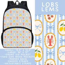 Load image into Gallery viewer, Batch #545 - Back to School 3 - Closes 6/19 - ETA early/mid August - Lobs Lems Backpacks
