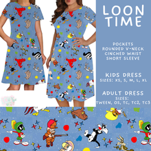 Load image into Gallery viewer, Batch #586 - Cool Characters 18 - Closes 9/16 - ETA mid Nov - Loon Time Adult &amp; Kids Dresses
