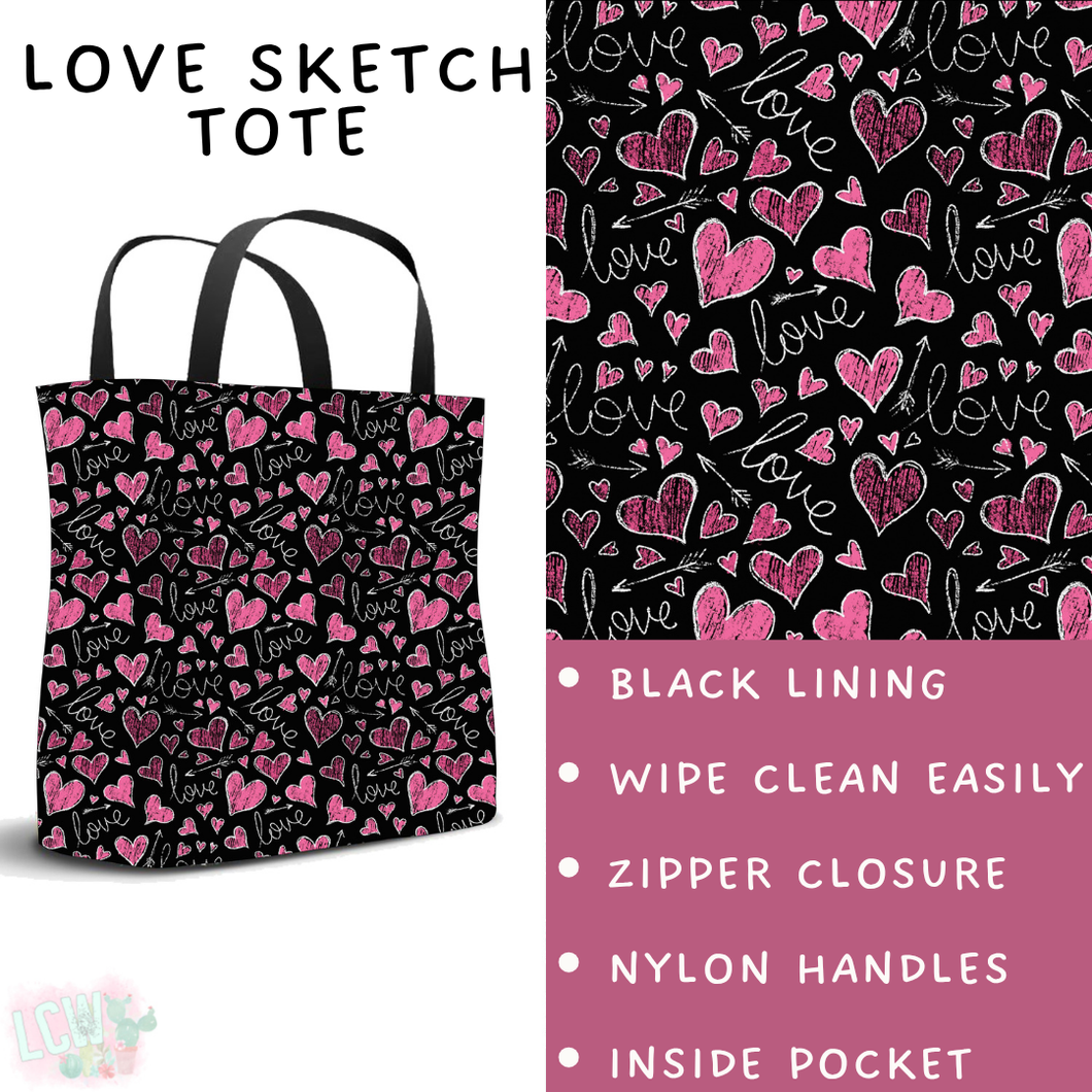 Batch #453 - Love Day 2 - Closes 11/24 - ETA mid Jan - Love Sketch Tote