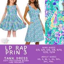 Load image into Gallery viewer, Batch #553 - LP Collection 3 - Closes 7/8 - ETA early Sept - LP Rap Prin 3 Women's &amp; Girl's Tank Dress
