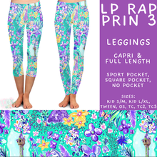 Load image into Gallery viewer, Batch #553 - LP Collection 3 - Closes 7/8 - ETA early Sept - LP Rap Prin 3 Full and Capri Length Leggings
