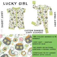 Load image into Gallery viewer, Batch #455 - Little Dreamers Lucky in Love - Closes 11/27 - ETA mid January - Lucky Girl Short and Long Zippy Sleeper
