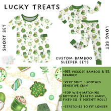 Load image into Gallery viewer, Batch #455 - Little Dreamers Lucky in Love - Closes 11/27 - ETA mid January - Lucky Treats Bamboo Short and Long Sleeper Set
