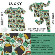 Load image into Gallery viewer, Batch #455 - Little Dreamers Lucky in Love - Closes 11/27 - ETA mid January - Lucky Bamboo Short and Long Sleeper Set
