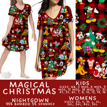 Load image into Gallery viewer, Ready to Ship - Magical Christmas Adult &amp; Kid's Bamboo Nightgown - 5T, 6T, 10 &amp; Adult L
