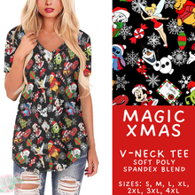 Load image into Gallery viewer, Batch #434 - Magical Christmas - Closes 10/22 - ETA early Dec - Magic Xmas V-Neck Tee
