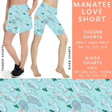 Load image into Gallery viewer, Batch #307 - Sea Life - Closes 3/20 - ETA mid May - Manatee Love Biker &amp; Jogger Shorts
