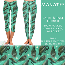 Load image into Gallery viewer, Batch #307 - Sea Life - Closes 3/20 - ETA mid May - Manatee Full and Capri Length Leggings
