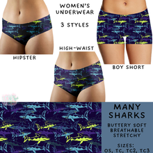 Load image into Gallery viewer, Ready To Ship - Many Sharks Women&#39;s Underwear
