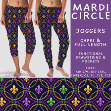 Load image into Gallery viewer, Batch #605 - Mardi Party - Closes 10/28 - ETA late Dec - Mardi Circle Full and Capri Length Joggers
