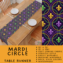 Load image into Gallery viewer, Batch #602 - Table Runners &amp; Placemats - Closes 10/23 - ETA mid Dec - Mardi Circle Table Runner
