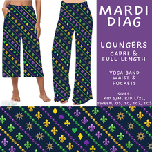 Load image into Gallery viewer, Batch #605 - Mardi Party - Closes 10/28 - ETA late Dec - Mardi Diag Capri and Full Length Loungers
