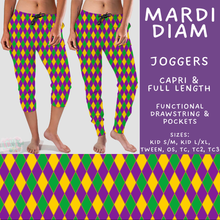 Load image into Gallery viewer, Batch #605 - Mardi Party - Closes 10/28 - ETA late Dec - Mardi Diam Full and Capri Length Joggers
