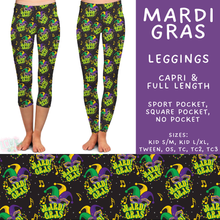 Load image into Gallery viewer, Batch #605 - Mardi Party - Closes 10/28 - ETA late Dec - Mardi Gras Full and Capri Length Leggings
