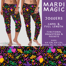 Load image into Gallery viewer, Batch #605 - Mardi Party - Closes 10/28 - ETA late Dec - Mardi Magic Full and Capri Length Joggers
