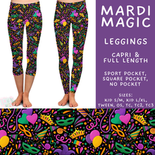 Load image into Gallery viewer, Batch #605 - Mardi Party - Closes 10/28 - ETA late Dec - Mardi Magic Full and Capri Length Leggings
