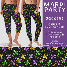 Load image into Gallery viewer, Batch #605 - Mardi Party - Closes 10/28 - ETA late Dec - Mardi Party Full and Capri Length Joggers
