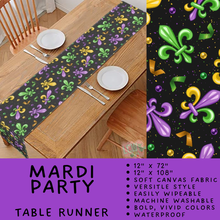 Load image into Gallery viewer, Batch #602 - Table Runners &amp; Placemats - Closes 10/23 - ETA mid Dec - Mardi Party Table Runner
