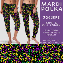 Load image into Gallery viewer, Batch #605 - Mardi Party - Closes 10/28 - ETA late Dec - Mardi Polka Full and Capri Length Joggers
