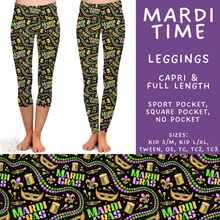 Load image into Gallery viewer, Batch #605 - Mardi Party - Closes 10/28 - ETA late Dec - Mardi Time Full and Capri Length Leggings
