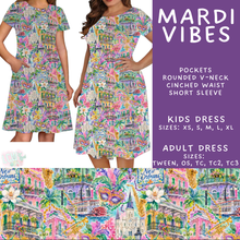 Load image into Gallery viewer, Batch #605 - Mardi Party - Closes 10/28 - ETA late Dec - Mardi Vibes Adult &amp; Kids Dresses
