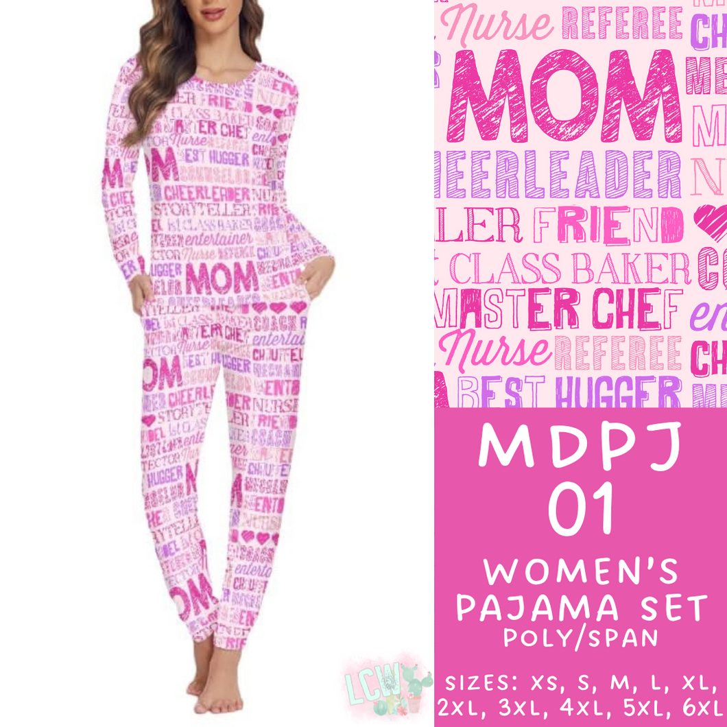 Batch #306 - Mother's Day Lounge - Closes 3/19 - ETA late April - MDPJ01 Women's Pajama Set