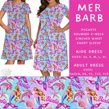 Load image into Gallery viewer, Batch #339 - Character Summer - Closes 5/15 - ETA mid July - Mer Barb Adult &amp; Kids Dresses

