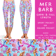Load image into Gallery viewer, Batch #339 - Character Summer - Closes 5/15 - ETA mid July - Mer Barb Full and Capri Length Leggings
