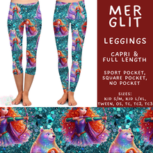 Load image into Gallery viewer, Batch #557 - Princess Glitter - Closes 7/17 - ETA mid Sept - Mer Glit Full and Capri Length Leggings
