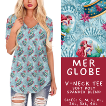 Load image into Gallery viewer, Batch #432 - Winter Globes - Closes 10/17 - ETA early December - Mer Globe V-Neck Tee
