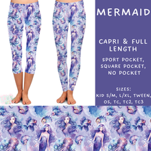 Load image into Gallery viewer, Batch #307 - Sea Life - Closes 3/20 - ETA mid May - Mermaid Full and Capri Length Leggings
