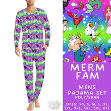 Load image into Gallery viewer, Batch #590 - Magical Family Pajamas - Closes 9/18 - ETA mid Nov - Merm Fam Men's Pajama Set
