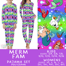 Load image into Gallery viewer, Batch #590 - Magical Family Pajamas - Closes 9/18 - ETA mid Nov - Merm Fam Women's &amp; Kid's Pajama Set
