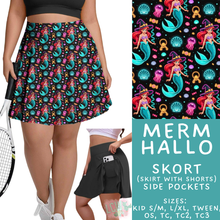 Load image into Gallery viewer, Batch #569 - Princess Halloween - Closes 8/14 - ETA early/mid Oct - Merm Hallo Skort
