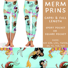 Load image into Gallery viewer, Ready To Ship - Merm Prins Full and Capri Length Leggings -

