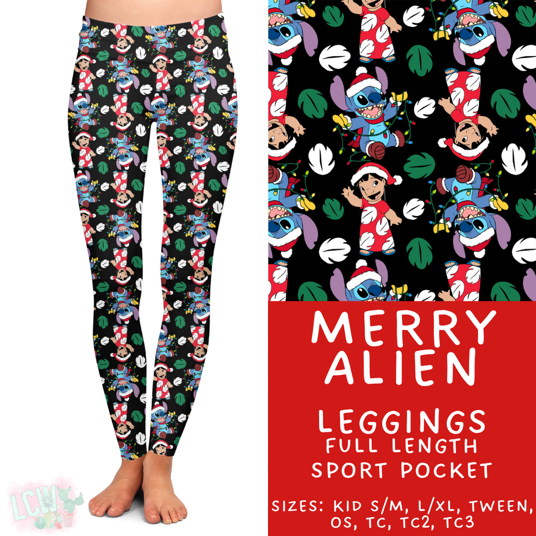 Batch #434 - Magical Christmas - Closes 10/22 - ETA early Dec - Merry Alien Full Length Leggings