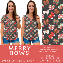 Load image into Gallery viewer, Batch #595 - Christmas Spirit 2 - Closes 10/7 - ETA early Dec - Merry Bows Everyday Tank &amp; Tee
