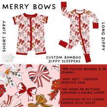 Load image into Gallery viewer, Ready to Ship - Merry Bows Long Zippy Sleeper - 2T &amp; 4T

