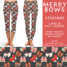 Load image into Gallery viewer, Batch #595 - Christmas Spirit 2 - Closes 10/7 - ETA early Dec - Merry Bows Full and Capri Length Leggings
