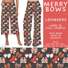 Load image into Gallery viewer, Batch #595 - Christmas Spirit 2 - Closes 10/7 - ETA early Dec - Merry Bows Capri and Full Length Loungers
