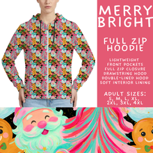 Load image into Gallery viewer, Batch #565 - Christmas in July 2 - Closes 8/5 - ETA early October - Merry Bright Full Zip Hoodie
